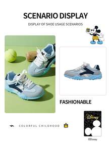 Disney 1 Pair  Collaboration Children's Sneakers, Suitable For Daily Wear, Festivals, Sports, Outdoor Activities, Comfortable, Non-Slip, Breathable (Boys' Sneakers, Boys' Skate Shoes, Children's Sneakers, Girls' Sneakers, Girls' Skate Shoes) - Blue - View 7