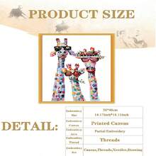 LaoJieYuan 2026 New Style DIY Animal Pattern Giraffe Cross-Stitch Set Fabric Printed Needle And Thread Set DIY Hand-Embroidered Gift Diy Kit Crafts Embroidered Embroidery Kit Cross Stitch Kits Crochet Kit Punch Needle Kit Sewing Accessories Sewing Kit Embroidery Thread Craft Kit Stitch Stuff Sewing Patterns Crochet Craft Supplies Embroidery Kit Beginners Sewing Pattern - Need to Embroider By Yourself, No Frame Included - View 10