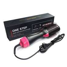 1 Pc Multifunctional Hot Air Comb,4-In-1 Hot Air CombHair Dryer, For Hair Curler & Straightener, Puffy Hairstyling,One-Step Volumizer Hair Dryer And Styler,Less Frizz, More Shine And Less Heat Damage For Salon-Style Blowouts Black/Pink - 查看 4