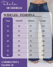 Women's Wide Leg Jeans, 100% Denim Fabric, High Waist On - Màu xanh lam - Xem 7