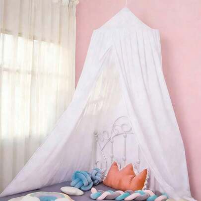 AUSALLA 1pc Multi-Functional Baby Crib Canopy, Blackout, Dust-Proof, Mosquito-Proof, Skin-Friendly, Breathable To Protect Baby's Sleep, Without Stars