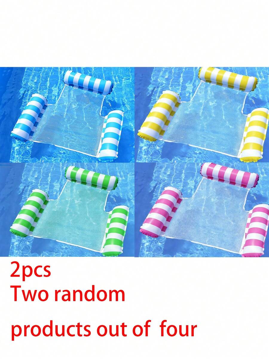 充气泳池漂浮垫，充气浮筏，PVC水上吊床，泳池充气漂浮床，泳池玩具，游泳玩具，水上沙发，沙滩椅，四合一（吊床、鞍座、躺椅、漂浮垫），多功能，泳池漂浮垫，适合成人度假娱乐休闲，夏季旅行度假必备 - A - 查看 1