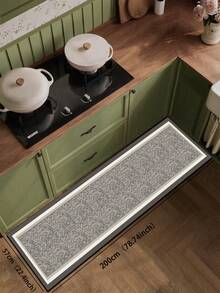 1 tấm lót bếp bằng gel silica, chất liệu giống vải lanh với họa tiết màu xám, kết hợp với viền ba màu be, xám nhạt và xám đậm, thiết kế tối giản. - Nhiều màu - Xem 10