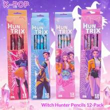 12支/套 随机款式 Kpop 恶魔猎人 K-Pop 女团 12支卡通学生文具铅笔 - 彩色 - 查看 7