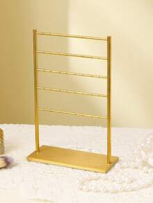 奢华金色多层耳环架，多孔耳环收纳盒，梳妆台首饰展示架 - A - 查看 11