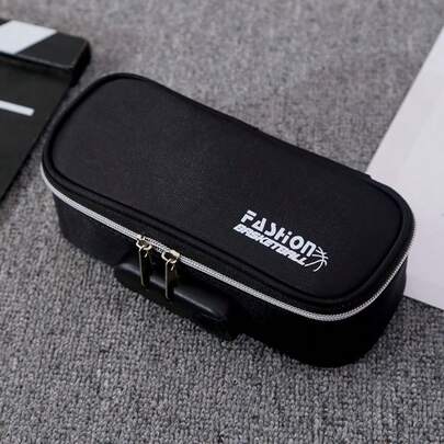 Large Capacity Multi-Layer Password Stationery Box, Solid Color Pencil Case For Students, Girls & Boys