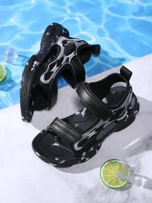 Boys' Sandals, Children's Summer Shoes, Big Kids' Breathable Casual Beach Shoes, Lightweight Student Sandals - Black - View 7