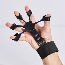 7PCS Grip Strength Trainer Kit, 2 Adjustable Forearm Resistance Grips, Finger Stretchers, Grip Ring, Hand Squeeze Ball, Finger Exercises, User Manual, Suitable For Hand Training, Suitable For Everyone. - Black - View 8