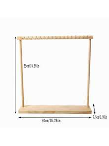 Wooden Jewelry Display Stand, Necklace Holder, Bracelet & Earring Organizer, Desktop Display Rack - Multicolor - View 14