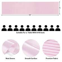 12 Pack Light Pink Table Runner 12x108 Inches Long, Satin Silk-Like Smooth Table Decor For Wedding Prom Event Party - LightPink - View 3