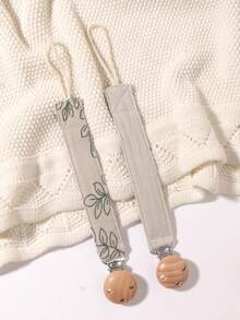 2件裝個性化嬰兒奶嘴夾 可愛波點印花客製化圖案 男孩女孩通用 訂製嬰兒奶嘴安撫夾 - 彩色 - 查看 10