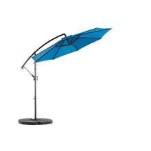 14.8 Ft Double Sided Outdoor Umbrella Rectangular Large With Crank(Blue)(No Base) - Blue - View 4