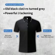 10pcs Black Clothing Dye Sheets, Black Fabric Dye Patches, Clothing Repair Paper, Faded Garment Deepening Sheets, Portable Travel Pack For Home & Commercial Use - Black - View 7