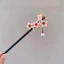1pc Retro Style Tassel Hair Stick, Chinese Traditional Hanfu Hair Accessory For Bun Updo,Summer,Holiday,Travel,Festival,Birthday - Multicolor B - View 12