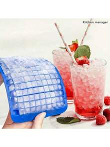 1 khay làm đá viên nhỏ 160 ô bằng silicon, có khả năng chịu lạnh và độ bền tốt, có thể dùng làm khuôn đá viên, khuôn bánh pudding, thích hợp cho gia đình, quán bar, câu lạc bộ, cắm trại, tiệc nướng BBQ và tiệc mùa hè, dễ sử dụng và lấy đá ra, có thể tái sử dụng, thiết kế xếp chồng được, thích hợp cho tủ lạnh, phụ kiện nhà bếp, khay làm đá tủ lạnh. - Nhiều màu - Xem 2