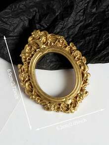 4个复洛克风格迷你镂空相框，树脂雕刻相框，适用于DIY娃娃屋墙面装饰，可用作娃娃展示配件、送给家人朋友的惊喜礼物、珠宝店装饰、摄影道具、桌面摆件。 - 多款 - 查看 16