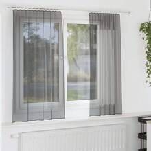 vidaXL Voile Vorhänge Mit Stangentaschen 2 Stk. Dunkelgrau - Unitalla - Ver 1