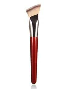 1pc Foundation Brush Broom Powder & Shadow Brush Liquid/Cream & Blush Mix Angled Professional Makeup Brush Makeup Tools, - Burgundy - View 7