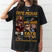 Tate McRae 2025 Concert, Tour Png Miss Possessive Tour 2025 PNG, Tate McRae Fan Gift Shirt, Tate McRae Merch, Tate McRae Graphic Pngt Shirt,AIS 729498 - 黑色 - 查看 1