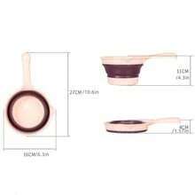 1pc Foldable Silicone Water Ladle, Kitchen Hanging Scoop, Space-Saving, Heat Resistant - Multicolor - View 3