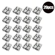 5/20 件装金属削笔器 - 单孔/双孔削笔器，大孔和小孔设计，开学季文具，廉价开学用品，入学礼物（银色） - 套裝 - 查看 9