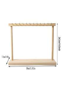 Wooden Jewelry Display Stand, Necklace Holder, Bracelet & Earring Organizer, Desktop Display Rack - Multicolor - View 10