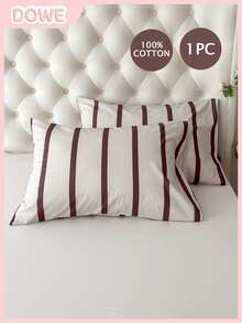 1 vỏ gối 100% cotton, vỏ gối cotton đã giặt, chất liệu tự nhiên, mềm mại và thoải mái, kiểu dáng phong bì, phù hợp cho ký túc xá nam và nữ, bộ đồ giường ngủ, trang trí ký túc xá trường học, phong cách tối giản. - Nhiều màu - Xem 1