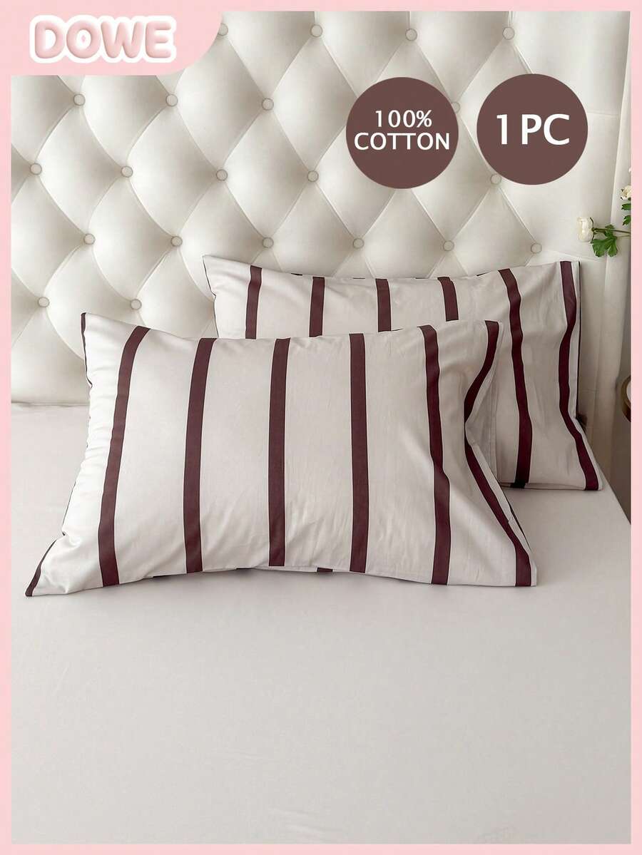 1 vỏ gối 100% cotton, vỏ gối cotton đã giặt, chất liệu tự nhiên, mềm mại và thoải mái, kiểu dáng phong bì, phù hợp cho ký túc xá nam và nữ, bộ đồ giường ngủ, trang trí ký túc xá trường học, phong cách tối giản. - Nhiều màu - Xem 1