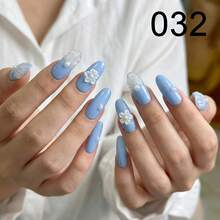 GMUME 3件組 16ml 冬季藍色凝膠指甲油套組 No.032 035 066 天空海藍色銀色亮片，適合聖誕雪景主題與夏季海灘美甲，需搭配三步驟底膠與頂膠 - 彩色 - 查看 3