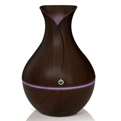 Humidificador Creativo de Vidrio Hueco con Textura de Madera, Neblina Fina, Interruptor Táctil, USB Silencioso, Ideal para Coche, Dormitorio, Viajes, Oficina, Escritorio, Mejora el Ambiente, Mantiene tu Habitación Fresca y Fragante