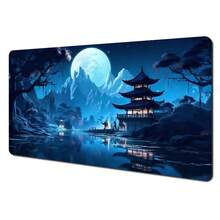 1件装水墨樱花宝塔风景大号鼠标垫桌面垫电脑配件游戏垫办公地毯鼠标垫 - 多色 - 查看 5