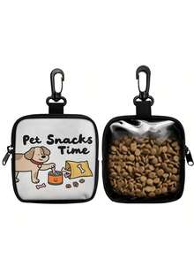 1pc Dog Treat Bag, Pet Training Set, With Hook For Easy Carrying, Pet Waste Bag, Puppy Training Reward Snack Bag, Happy Dog, Dog Supplies, Puppy Supplies - Multicolor - View 11