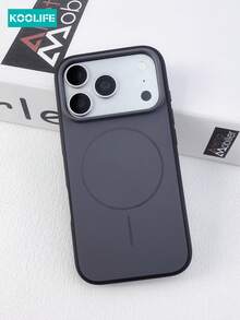 Koolife 1件装彩色拼接磁吸手机壳，亲肤TPU+PC材质，2.0mm厚度，独立按键，支持MagSafe无线充电，防摔，兼容 17/17 Pro/17 Pro Max - 黑色 - 查看 2