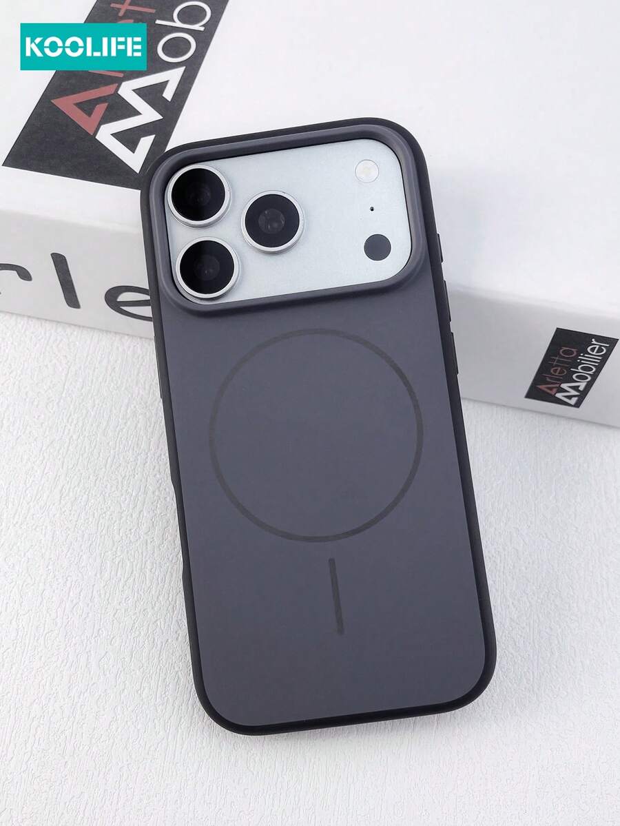 Koolife 1件装彩色拼接磁吸手机壳，亲肤TPU+PC材质，2.0mm厚度，独立按键，支持MagSafe无线充电，防摔，兼容 17/17 Pro/17 Pro Max