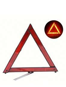 High Visibility Day & Night | Foldable Car Warning Triangle | Portable Roadside Emergency Stop Sign, Plastic Material | Breakdown Safety Equipment. 1 Reflective Safety Triangle, High Visibility Foldable Warning Sign, Plastic Material Not Easy To Damage, Day & Night Reflective Clarity, Quick Deployment For Roadside Breakdown Or Emergency Stop, Portable Design Does Not Occupy Vehicle Space, Solving The Pain Points Of Unclear Warning And Inconvenient Tools In Emergencies. Essential Safety Warning Tool For Drivers - Tripod - View 13
