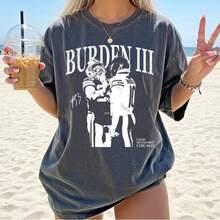 Comfort  Burden III Chicago T-Shirt, Burden III Retro Rap Tee, Chicago Football Shirt, Vintage - màu đen - Xem 1
