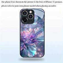 Funda de teléfono: Diseño de nueva funda de vidrio decorativa con flores iridiscentes para iPhone 17, 17 Air, 17 Pro, 17 Pro Max, 16, 16 Plus, 16 Pro, 16 Pro Max, 15, 15 Plus, 15 Pro, 15 Pro Max, 14, 14 Max, 14 Pro, 14 Pro Max, 13, 13 Pro, 13 Pro Max, 12, 12 Pro, 12 Pro Max - Negro - Ver 7
