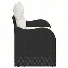 vidaXL 121 X 62 X 69 Cm Poly-Rattan Gartensofas, Schwarz - Schwarz - Übersicht 5