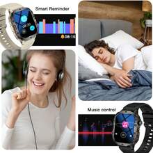 Smartwatch z bezprzewodowym wybieraniem numerów, wieloma trybami sportowymi, przypomnieniem o połączeniach i odrzucaniem połączeń, powiadomieniem SMS, konfigurowalną tapetą, kompatybilny z systemami iOS i Android - Wielokolorowe - Zobacz 5