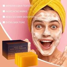 1PC Turmeric Kojic Soap,  Natural Handmade Soap, Turmeric Soap Bar For Face And Body, Smooth Skin, Deep Cleansing For Men & Women - Yellow - View 4