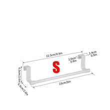 1个橱柜门毛巾架，收纳整理架，壁挂式置物架，厨房用具/厨房配件/厨房工具/厨房用品/浴室配件，厨房/浴室/现代家居装饰，无需钻孔，节省空间，门钩式设计，安装简便，适用于厨房/浴室/橱柜，可悬挂毛巾和抹布 - 彩色 - 查看 17