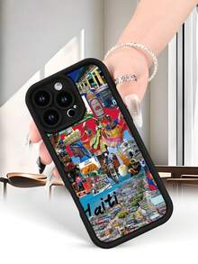Hot Selling Haiti Collage Pattern Fashionable Men's And Women's Anti Drop Phone Case, Suitable For IPhone 17/17PRO/17AIR/17PROMAX/16E/16/16PRO/16PLUS/16PROMAX/15/15PROMAX/14/14PLUS/14PROMAX/14PROMAX/13/13PROMAX/12/11( Birthday Gifts, Easter Gifts, Valentine's Day Gifts For Internet Celebrities, Given To Friends, Girlfriends, Boyfriends, And Family - Black - View 6