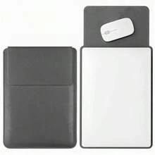 New Minimalist Leather Laptop Bag 3VNH - Grey - View 2