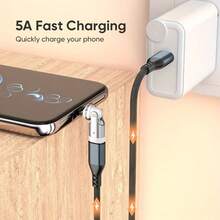 Adaptor USB-C Pengisian Cepat Wowssyo Dapat Diputar 540° 240W Mendukung Transfer Data Kecepatan Tinggi USB 3.1 Konverter Type-C Male ke Female dengan Indikator LED Adaptor Type-C OTG untuk Laptop, Tablet, dan Smartphone Hadiah Ulang Tahun Musim Semi - MultiWarna - View 6