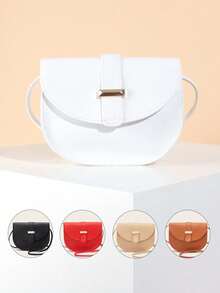 1pc Girl's Houndstooth Saddle Bag, Crossbody Bag, Coin Purse, Personalized Phone Pouch, Suitable For Daily Use And Gift Giving, An Ideal Gift Choice - Multicolor - View 2