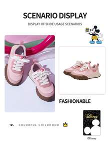 Disney 1 双儿童运动鞋，适合日常穿着、节日、运动、户外活动，舒适、防滑、耐用、透气（男童运动鞋、男童滑板鞋、儿童运动鞋、女童运动鞋、女童滑板鞋） - 粉色 - 查看 7