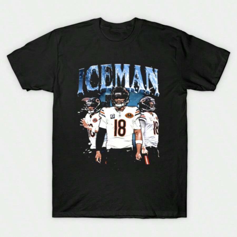 Caleb Williams Iceman T-Shirt - màu đen - Xem 1