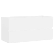 vidaXL Mobile sottolavabo con lavabo integrato, bianco, in materiale ligneo - Bianco - Visualizzare 8