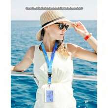 5 Pack Cruise Lanyard For Ship Cards With Marble Pattern Cute Cruise Ship Lanyards With Waterproof ID Badge Holders For Keys, Cards Cruise Essentials For All Cruise  2025, Mixed - Black - View 3