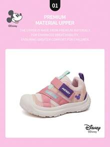 Disney 1 Pair  Collaboration Children's Sneakers, Suitable For Daily Wear, Festivals, Sports, Outdoor Activities, Comfortable, Non-Slip, Breathable (Boys' Sneakers, Boys' Skate Shoes, Children's Sneakers, Girls' Sneakers, Girls' Skate Shoes) - Pink - View 3